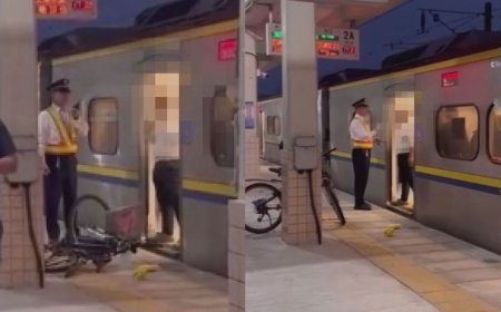 男嫌火車人太多怒摔腳踏車！嗆是海陸「還報梯次」　乘客傻眼