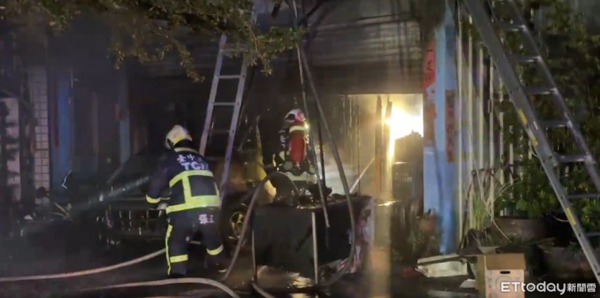 倒車撞民宅「堵死逃生路」！台中縱火1死1傷　疑租賃糾紛釀殺機