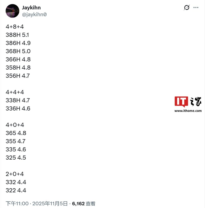 英特尔酷睿 Ultra 300 "Panther Lake" 处理器阵容曝光，频率至高 5.1GHz