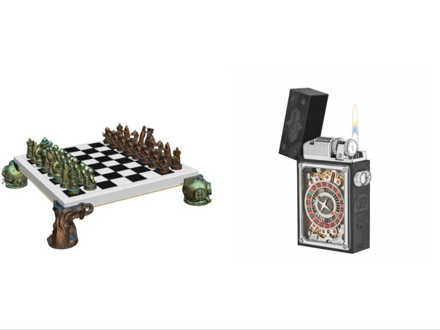 大理石棋盤組215萬！　S.T.Dupont打火機還能轉輪盤超有趣