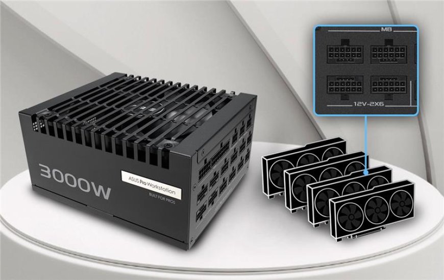 旗舰 3000W：华硕推出 Pro WS Platinum 系列电源，可支持 4 张 RTX 5090 显卡