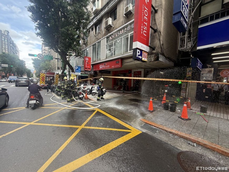 快訊／林森北路瀰漫瓦斯味！新工處挖破管線...警消急衝現場