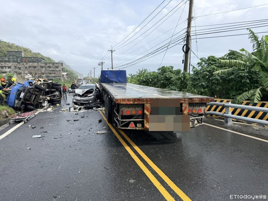 快訊／台11線花蓮豐濱段3車相撞　貨車駕駛卡車內無呼吸心跳