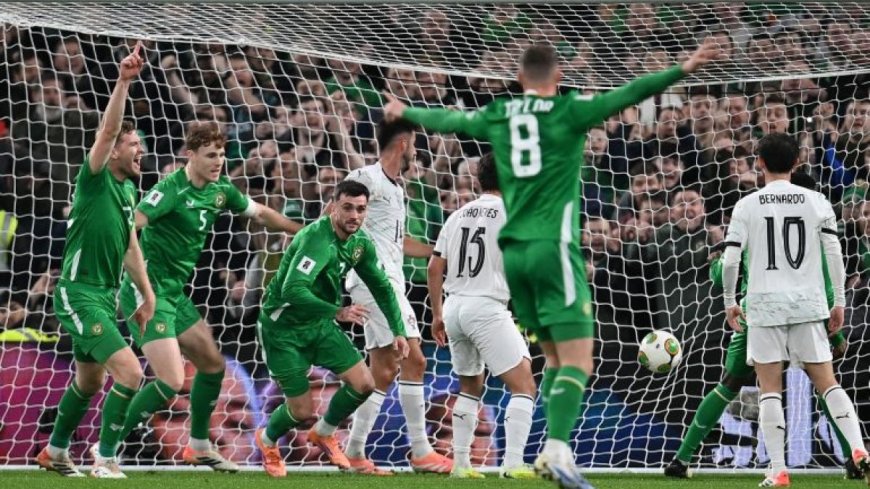 C罗被罚下场，爱尔兰爆冷击败葡萄牙，保留世界杯夺冠希望