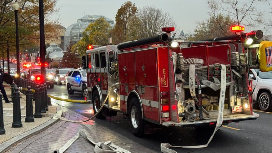 Fire erupts in US Capitol trolley system, 2 police officers taken to hospital