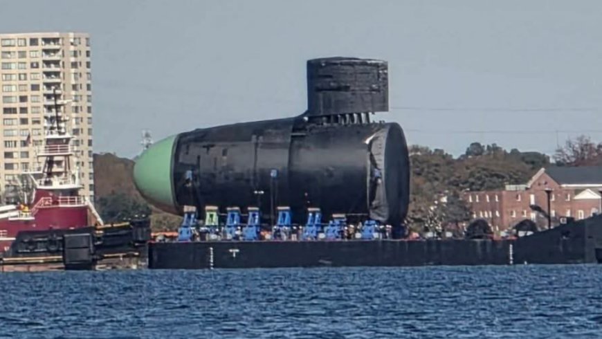 美国海军新战略核潜艇头部模块完工运往总装厂