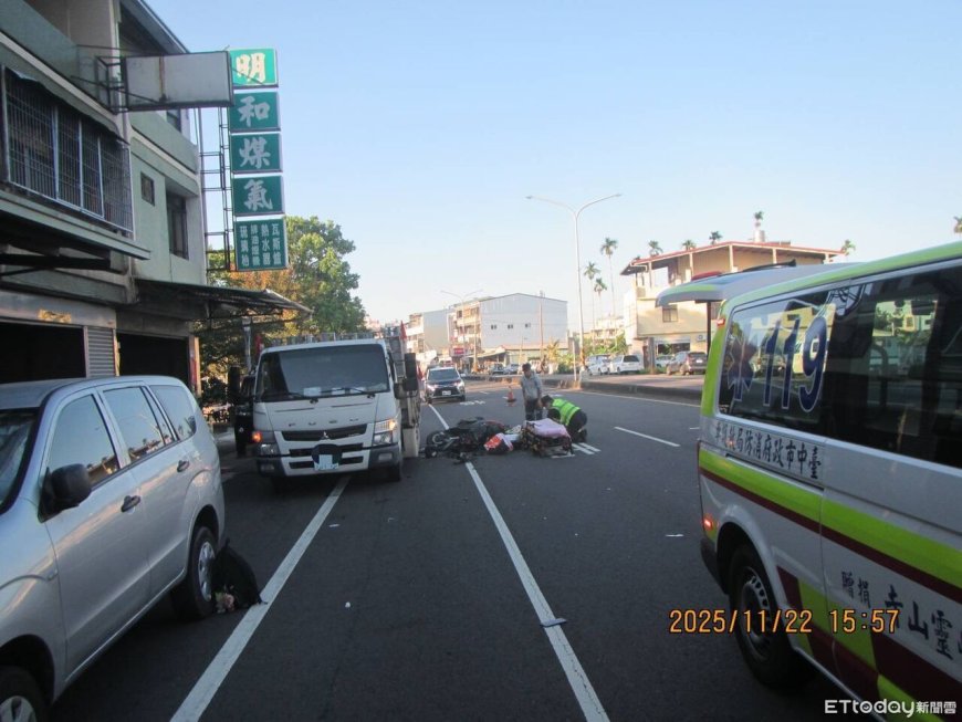 快訊／台中48歲騎士「自撞小貨車」頭部重創　家屬忍痛放棄急救