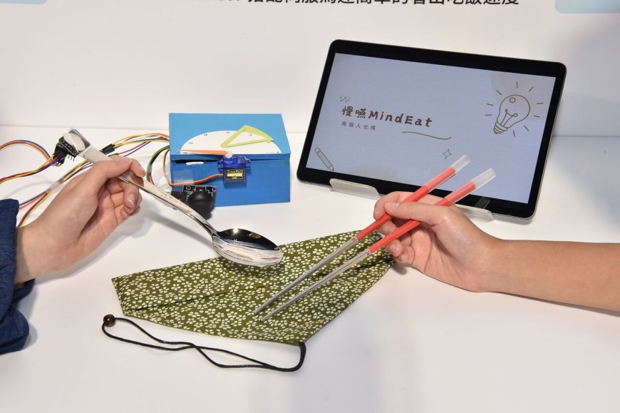 LIFE經典／中學生開發「智慧餐具」奪三星SFT首獎　吃太快會震動提醒你