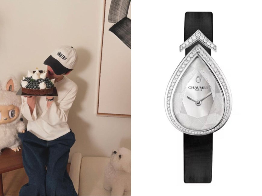 宋慧喬作勢咬蛋糕萌犬看呆　閃亮鑽錶也吸睛