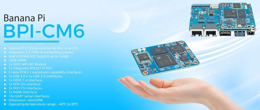 香蕉派推 BPI-CM6 核心板：进迭时空 K1 八核 RISC-V 芯片，兼容树莓派 CM4/CM5