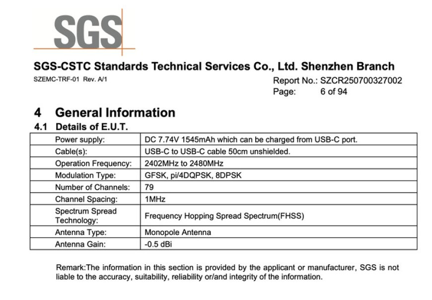 大疆 Pocket 4 云台相机认证曝光：额定 1545mAh 电池，较前代多约 20%