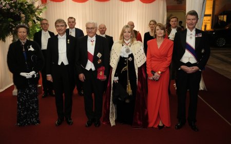 Princess Anne Wears Her Favorite Diamond Festoon Tiara at a State Banquet