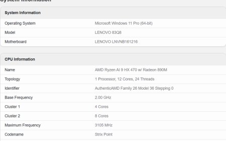 AMD Ryzen AI 9 HX 470 处理器跑分曝光，3.1GHz 史上最强核显