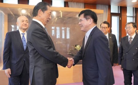 林佳龍午宴日台交流會長隅修三    盼台日加速推動簽署EPA