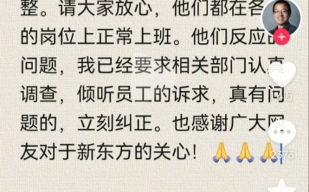 俞敏洪回应员工写信吐槽加班：已要求调查，有问题会立刻纠正
