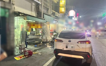 現場慘況曝！屏東駕駛撞進雞排店　2人燒燙傷、1機車毀損