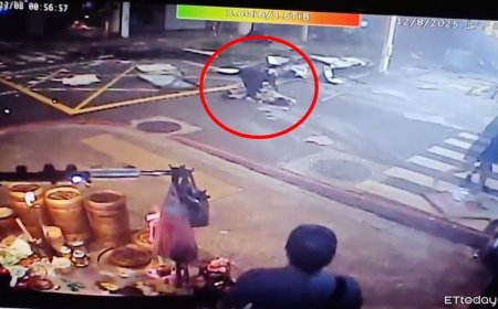 板橋氣爆驚悚瞬間！5人過馬路下秒滿地瘡痍　「1女滿臉血」躺地不起