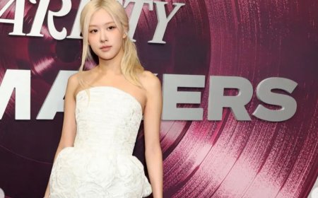 Rosé澳洲野玫瑰氣場全開！純白短洋裝搭長拖尾　美到像在走秀