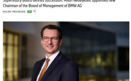 宝马集团 CEO 齐普策官宣明年退休，生产主管内德尔科维奇接任董事会主席