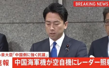 袭扰辽宁舰被双杀，歼-15雷达照射日本F-15！小泉进次郎深夜抗议