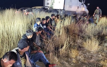 Video shows 23 illegal immigrants found hidden in truck cab during tense traffic stop: police