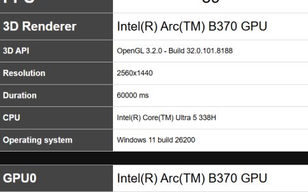 Intel 10核锐炫B370集显跑分曝光 超越RTX 3050