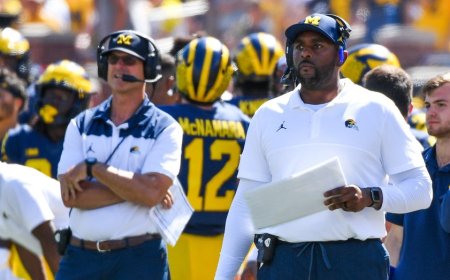 Former Michigan coach Jim Harbaugh reacts to Sherrone Moore's firing and charges