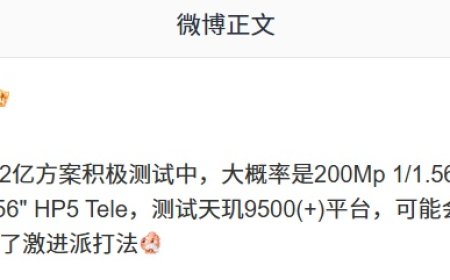 消息称更便宜的双 2 亿影像方案积极测试中：天玑 9500 (+) 平台，预计为 OPPO Find X9s