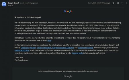 因“缺乏实效”，谷歌 2026 年 1 月起不再为你扫描暗网数据