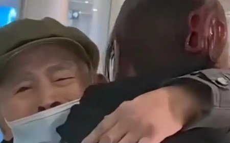 影／88歲爺爺「等盼盼」全網淚崩　接機3次回頭才相認喊：太想妳