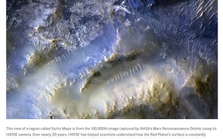 第 10 万次快门：美国宇航局 MRO 探测器记录火星绝美沙丘