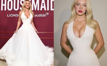 席德妮史威尼白色深V戰袍復刻瑪麗蓮夢露　一句話回擊整形傳聞