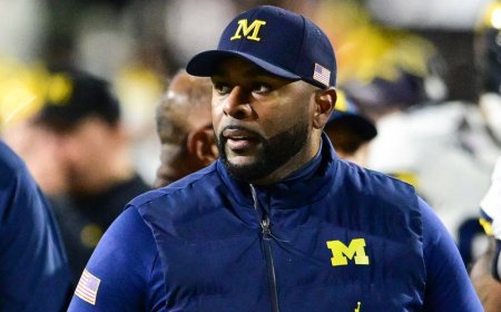 Sherrone Moore appears red-eyed in booking photo after Michigan firing, arrest