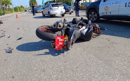 花蓮紅牌重機疑高速闖紅燈！攔腰猛撞自小客　騎士頭部重創慘死