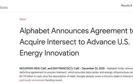 Alphabet斥资47.5亿美元收购Intersect 加码AI算力与电力布局