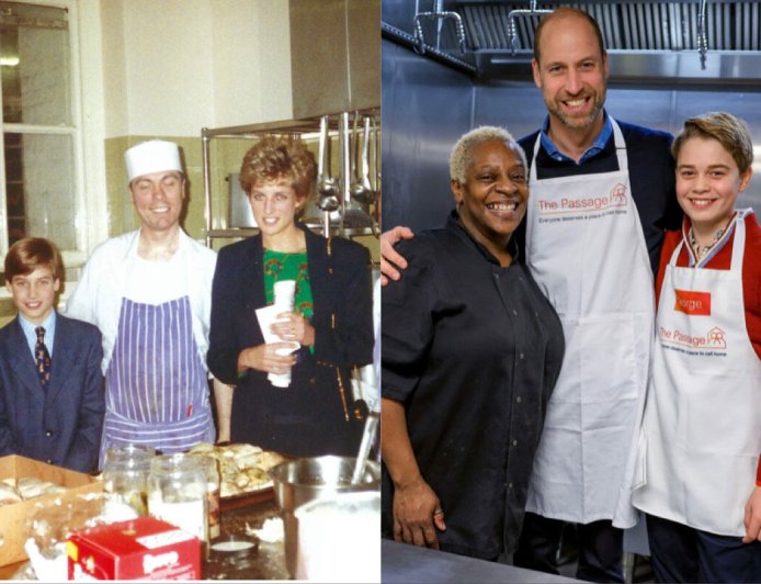 威廉承襲黛安娜王妃善心　帶長子為街友備餐