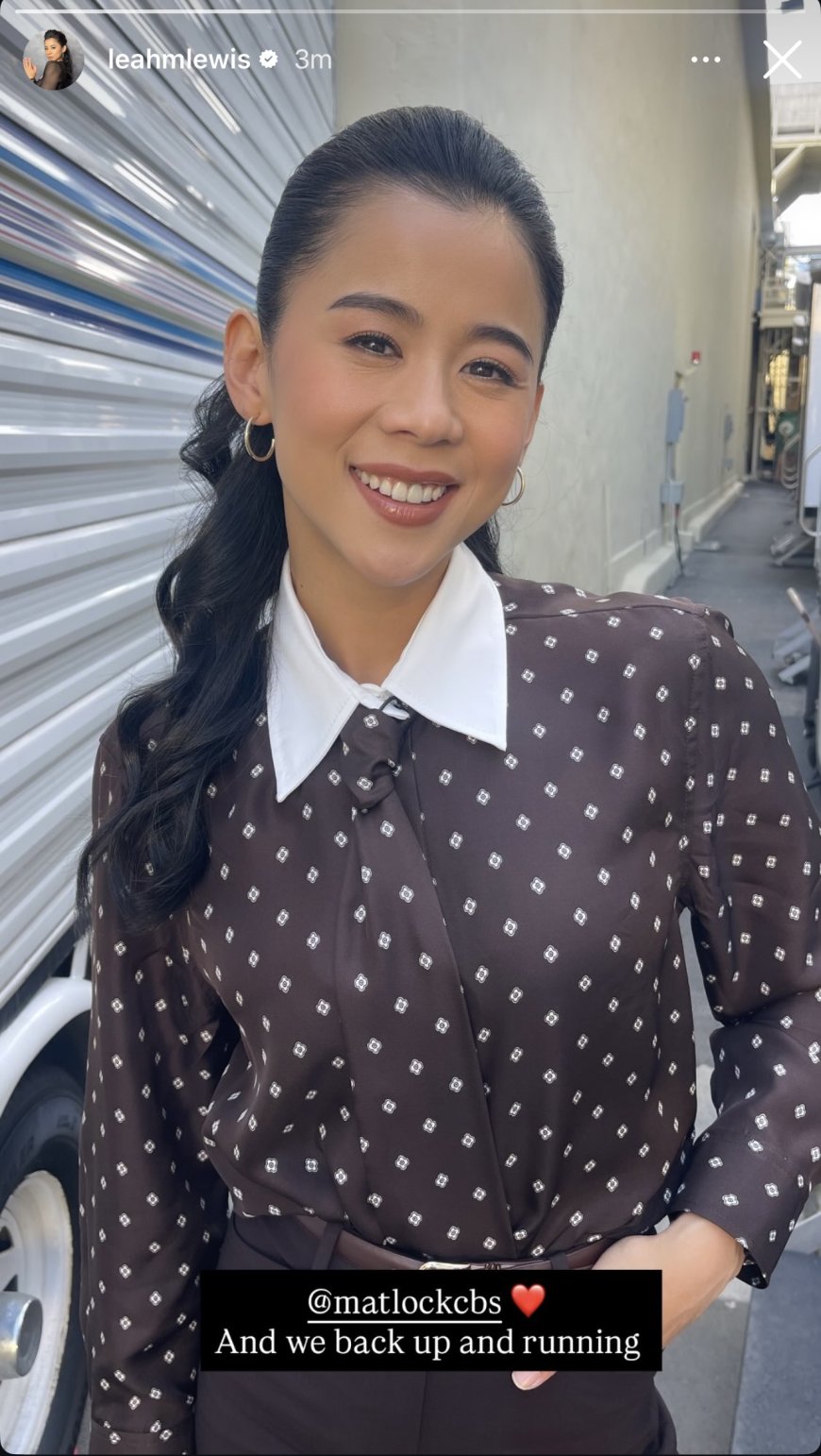 Leah Lewis Returns to ‘Matlock’ After David Del Rio Investigation, Firing