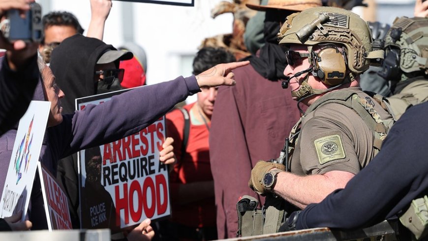 Wild scene as protesters trap federal agents in taco shop parking lot; multiple arrests made
