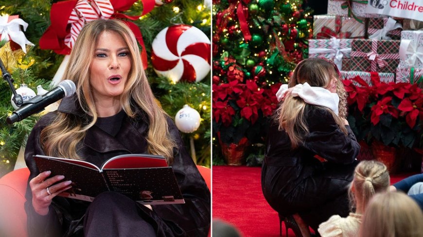Melania Trump gives uplifting message about Santa to young kids at hospital