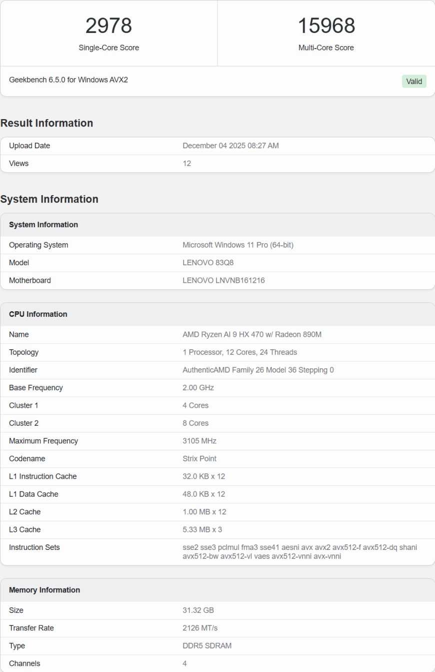 AMD Ryzen AI 9 HX 470 处理器跑分曝光，3.1GHz 史上最强核显