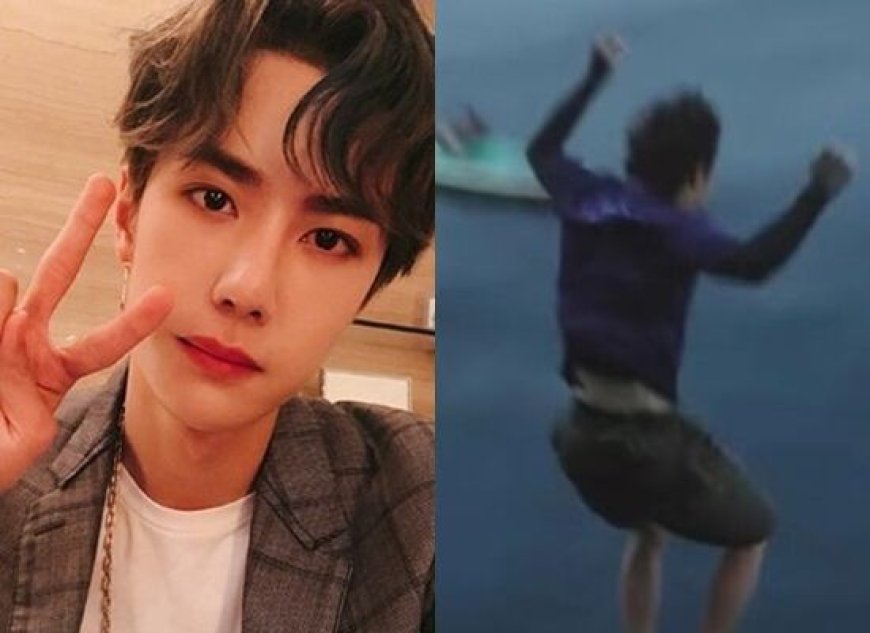 王一博節目徒手攀岩「突失手落海」！驚險畫面播出　節目緊急發聲