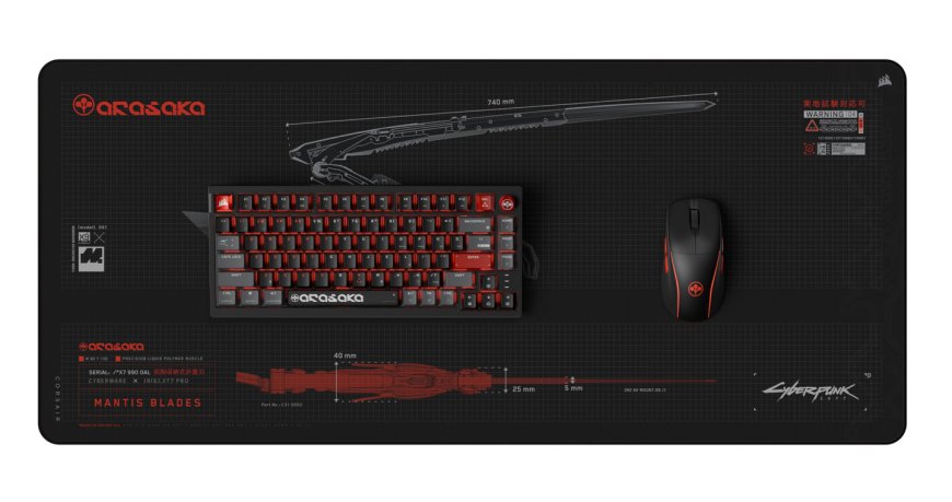 海盗船推出《赛博朋克 2077》荒坂联名版外设，涵盖 K65 PLUS 键盘、M75 鼠标等