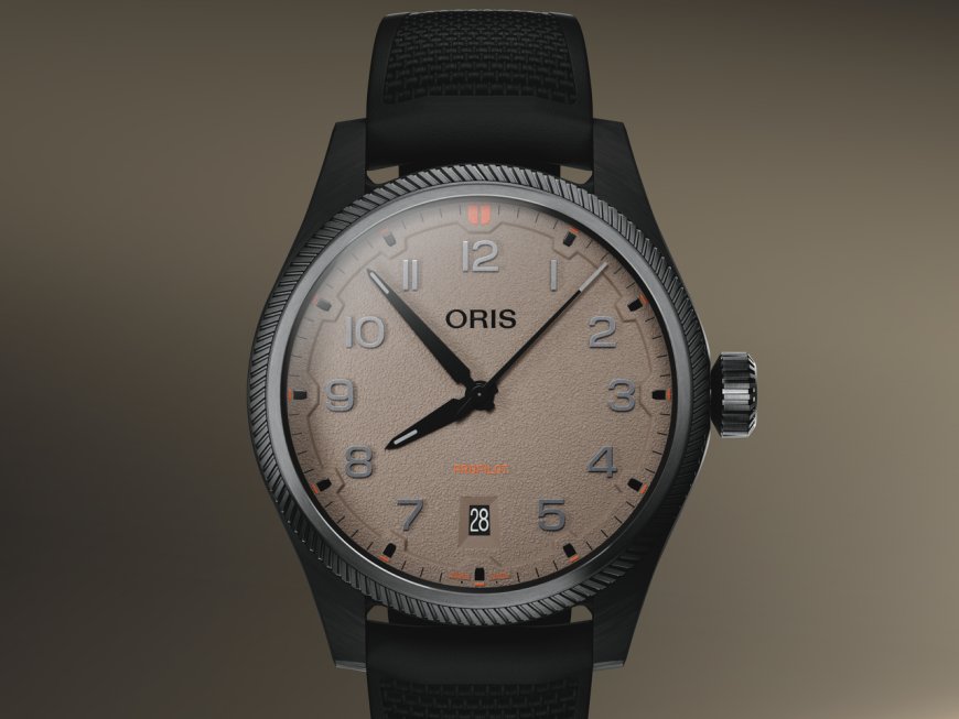 Oris飛行錶變洗鍊　噴射機渦輪斜紋躍上錶圈