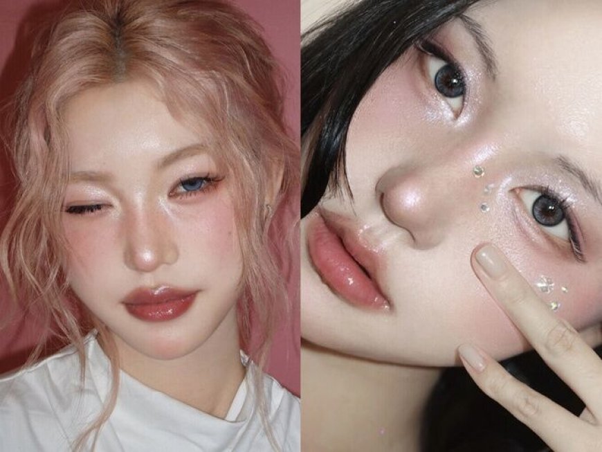 2025聖誕妝容推薦「銀色雪花妝」　銀色亮片搭配微醺莓果唇顯白超有氛圍