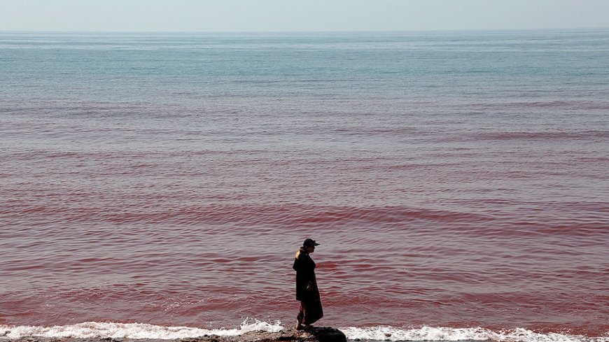 Wild viral video shows blood-red scenes covering island after rainstorm