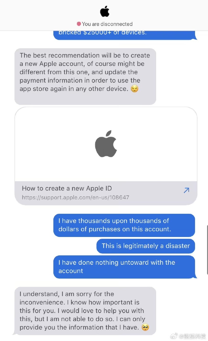 30年果粉兑换礼品卡后被封号 用了25年的Apple ID被永久停用