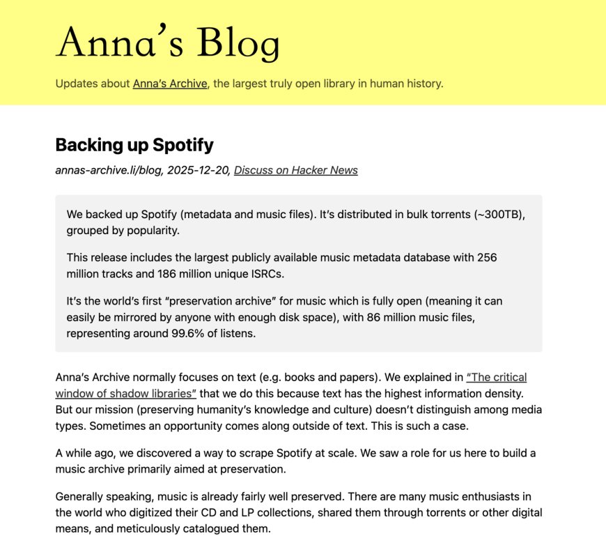 流媒体平台 Spotify 数据遭窃，约 300TB 音乐文件流出