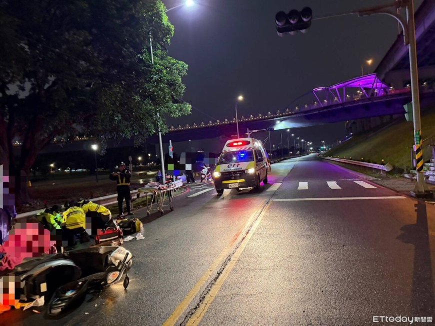 聖誕節悲劇！三重女騎士自撞護欄「乘客臉部重創命危」