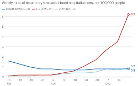 流感病例持续攀升 新毒株对老年人致病力更强