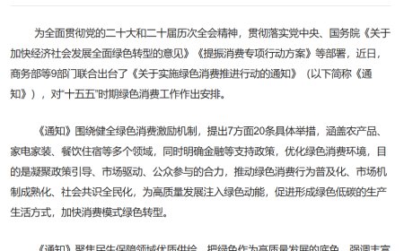 九部门：支持购买新能源汽车、鼓励购买绿色智能家电产品